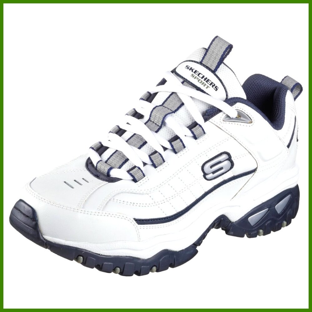 Men's Athletic Running Sneakers with Leather Mesh Upper and Cushioned Support